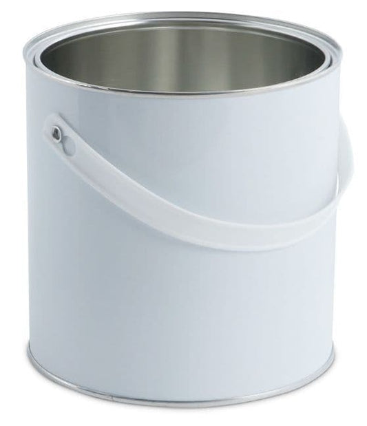 2.5Lt White Lever Tin with Lid