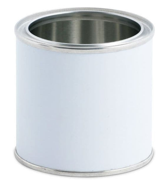 250ml White Lever Tin with Lid