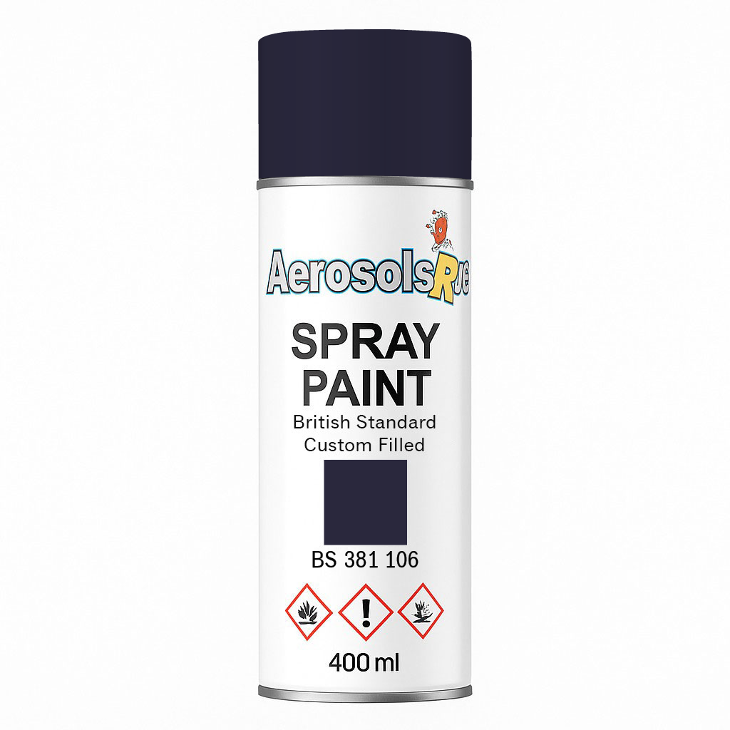 British Standard 381C 106 Royal blue 400ml Aerosol Available in any Finish