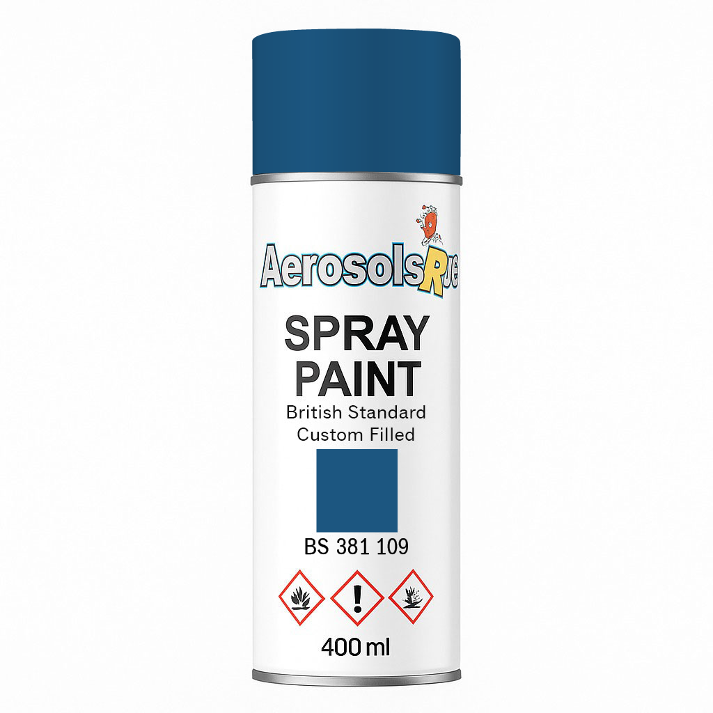 British Standard 381C 109 Middle blue / Anchusa 400ml Aerosol Available in any Finish