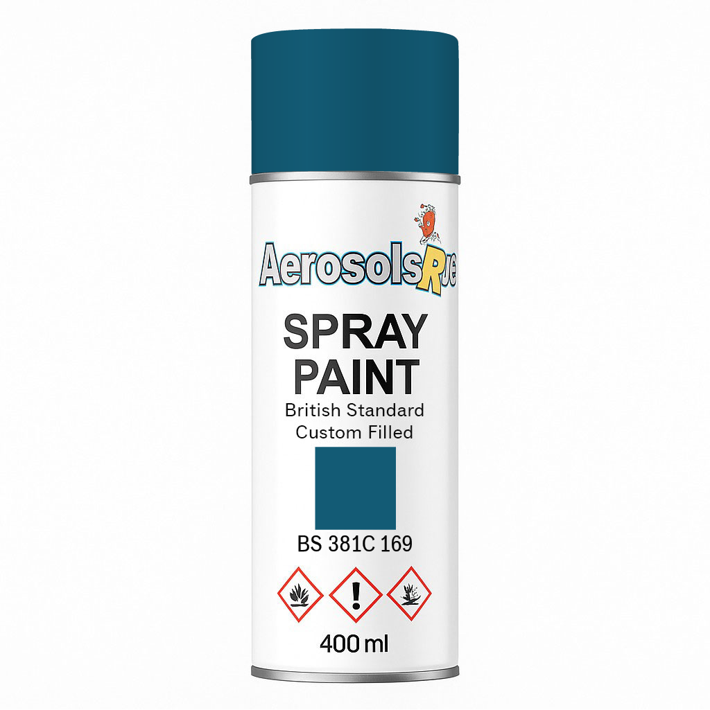 British Standard 381C 169 Traffic blue 400ml Aerosol Available in any Finish