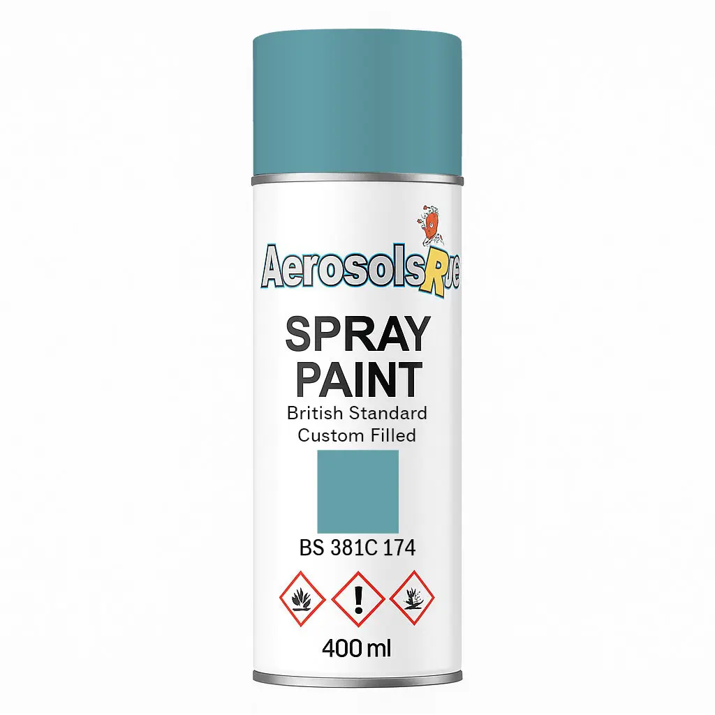 381C 174 Orient Blue 400ml Aerosol Available in any Finish Aerosols "R" Us