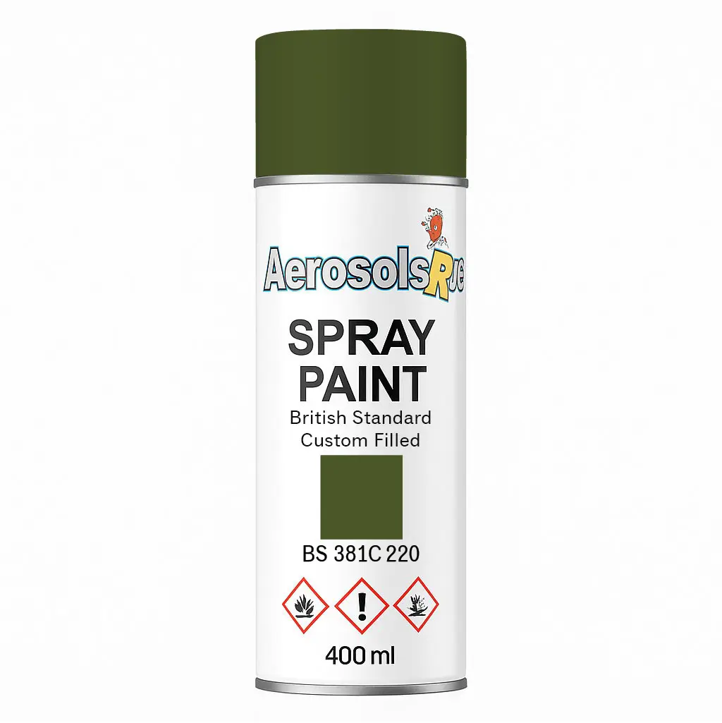 381C 220 Olive green 400ml Aerosol Available in any Finish Aerosols "R" Us