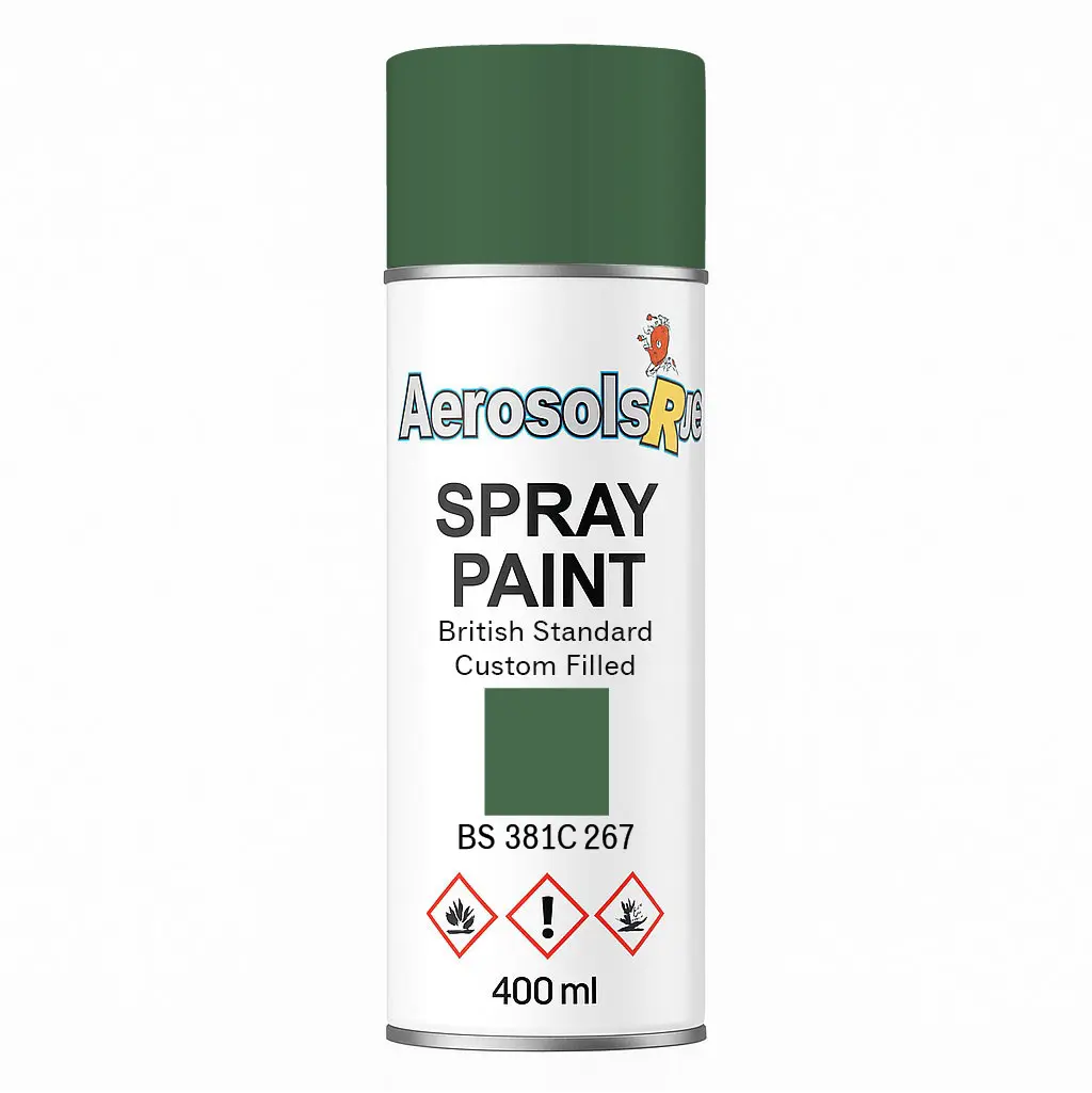 381C 267 Deep chrome green / Traffic green 400ml Aerosol Available in any Finish Aerosols "R" Us