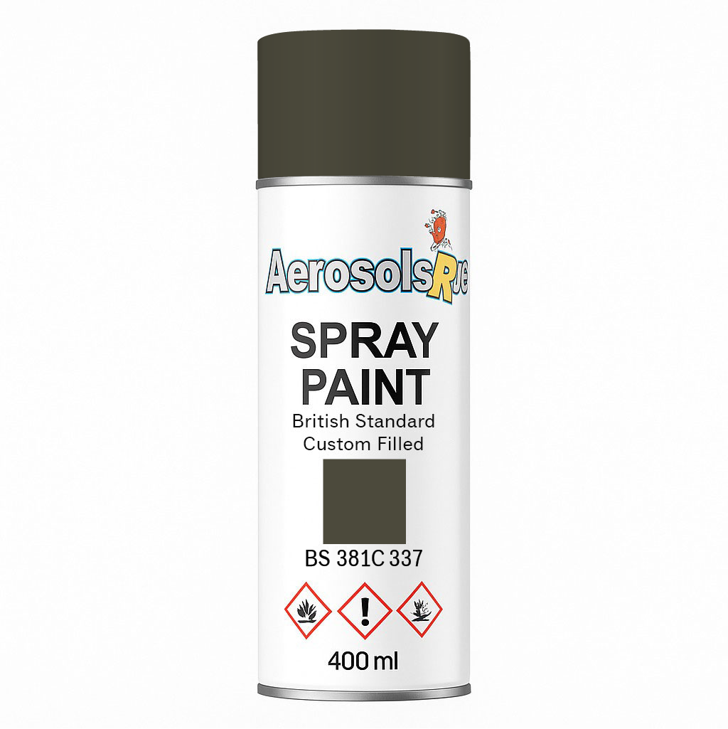 381C 337 Very dark drab 400ml Aerosol Available in any Finish