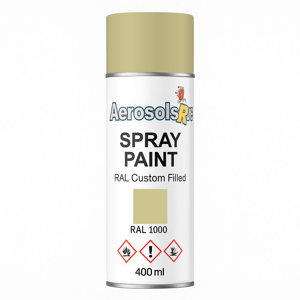RAL 1000 Green Beige - 400ml Aerosol Spray Paint Any Finish