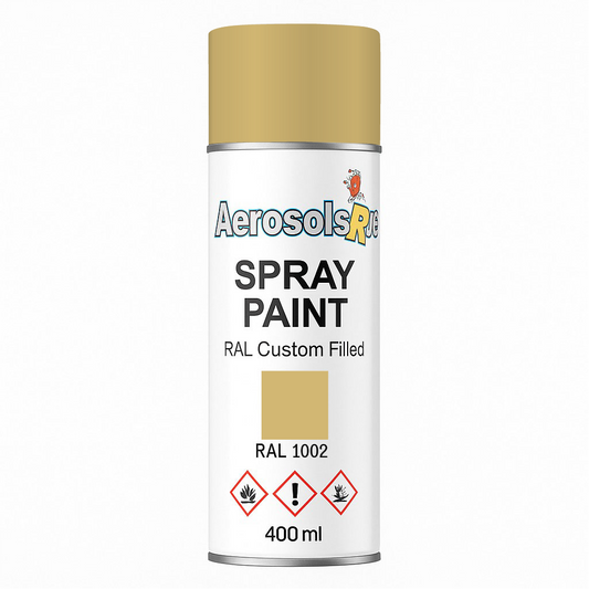 RAL 1002 - 400ml Aerosol Spray Paint Any Finish