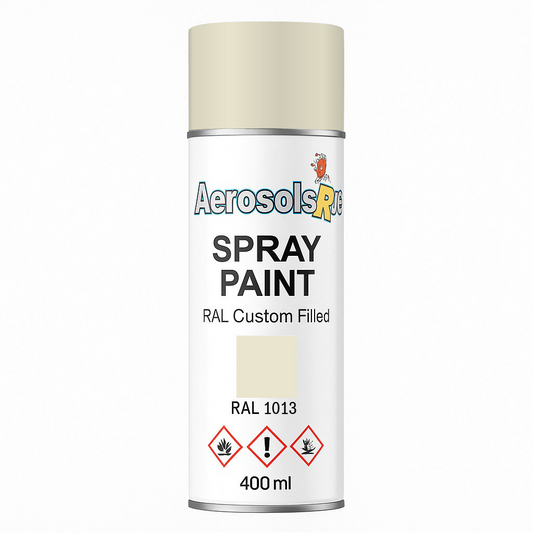 RAL 1013 Oyster White - 400ml Aerosol Spray Paint Any Finish