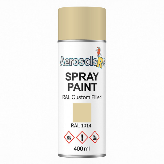 RAL 1014 Ivory - 400ml Aerosol Spray Paint Any Finish