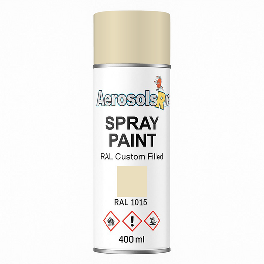 RAL 1015 Light Ivory - 400ml Aerosol Spray Paint Any Finish