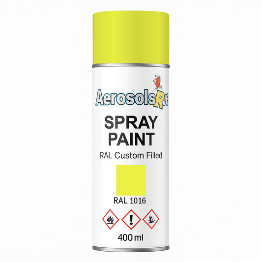 RAL 1016 Sulfur Yellow - 400ml Aerosol Spray Paint Any Finish