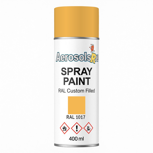 RAL 1017 Saffron Yellow - 400ml Aerosol Spray Paint Any Finish