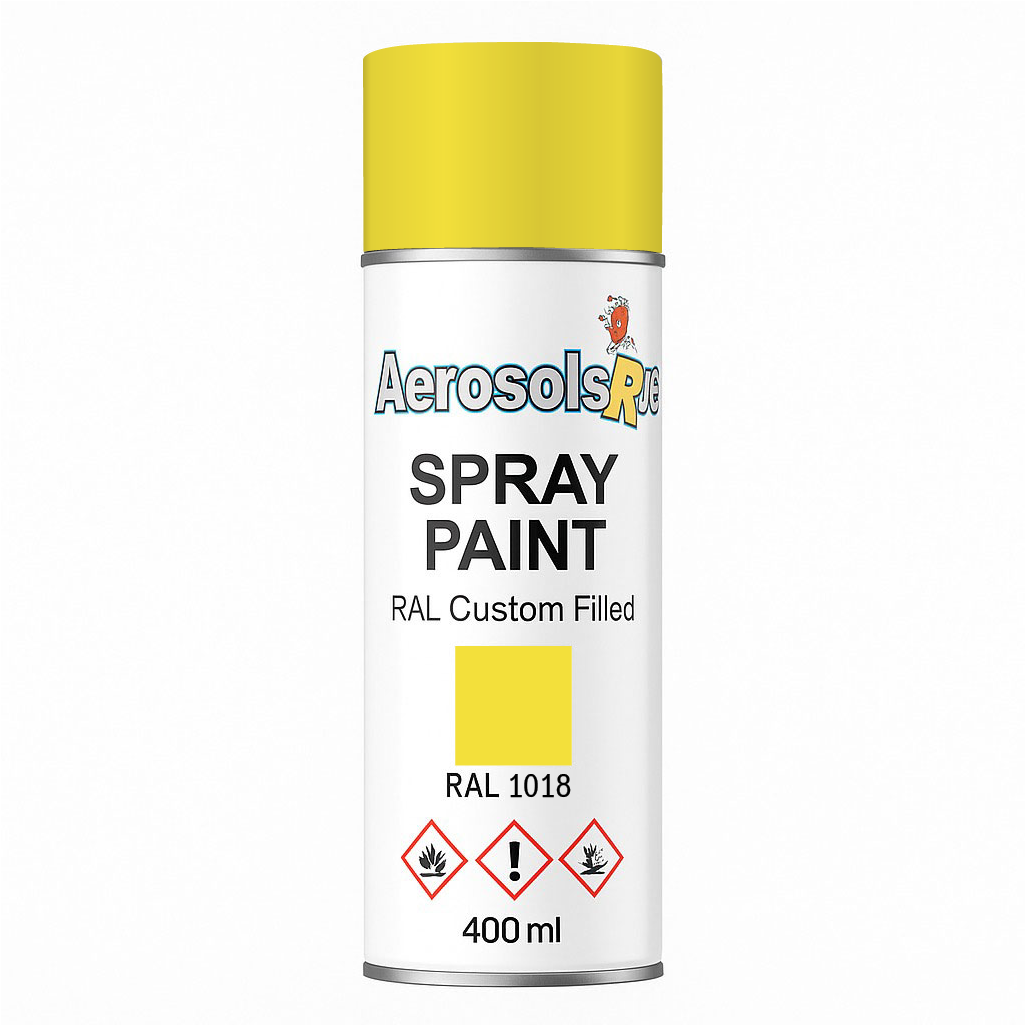 RAL 1018 Zinc Yellow - 400ml Aerosol Spray Paint Any Finish