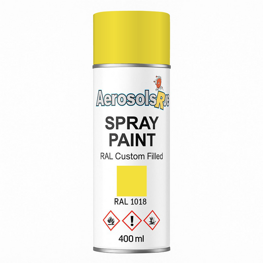 RAL 1018 Zinc Yellow  - 400ml Aerosol Spray Paint Any Finish
