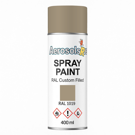 RAL 1019 Grey Beige - 400ml Aerosol Spray Paint Any Finish