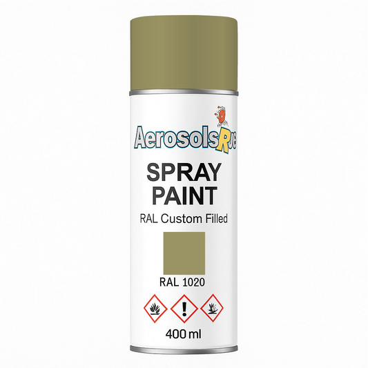 RAL 1020 Olive Yellow - 400ml Aerosol Spray Paint Any Finish