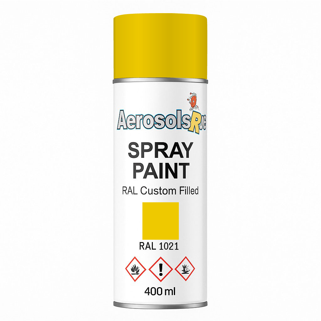 RAL 1021 Rape Yellow - 400ml Aerosol Spray Paint Any Finish
