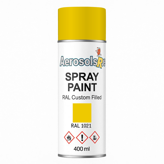 RAL 1021 Rape Yellow - 400ml Aerosol Spray Paint Any Finish
