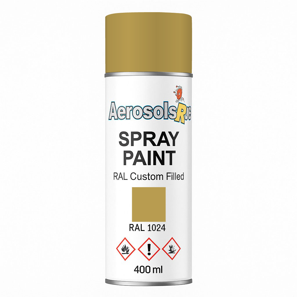 RAL 1024 Ochre Yellow - 400ml Aerosol Spray Paint Any Finish