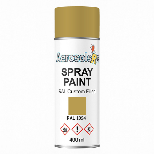 RAL 1024 Ochre Yellow - 400ml Aerosol Spray Paint Any Finish