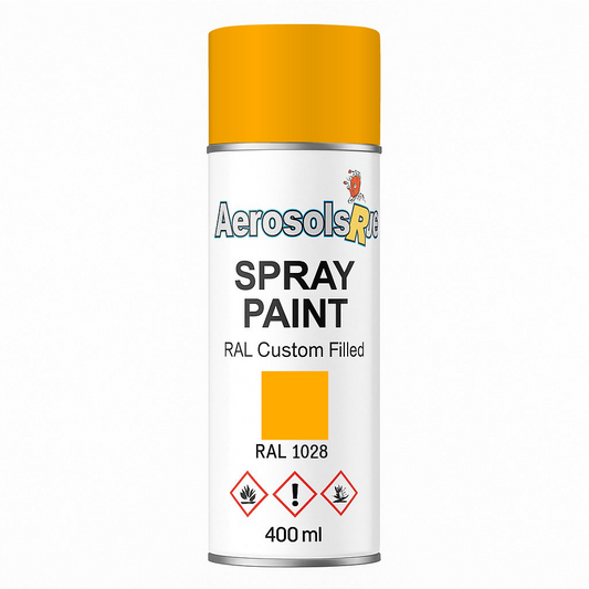 RAL 1028 Melon Yellow - 400ml Aerosol Spray Paint Any Finish