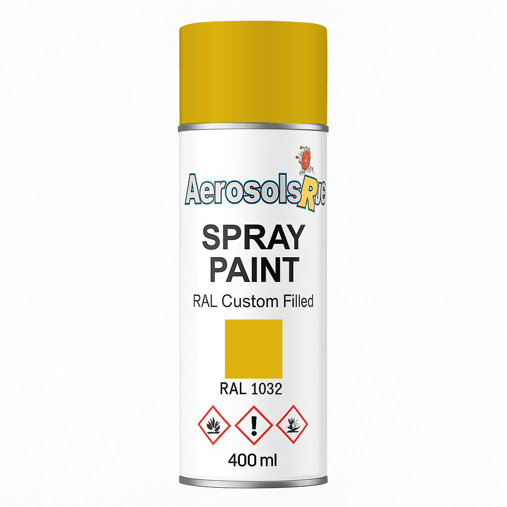 RAL 1032 Broom Yellow - 400ml Aerosol Spray Paint Any Finish