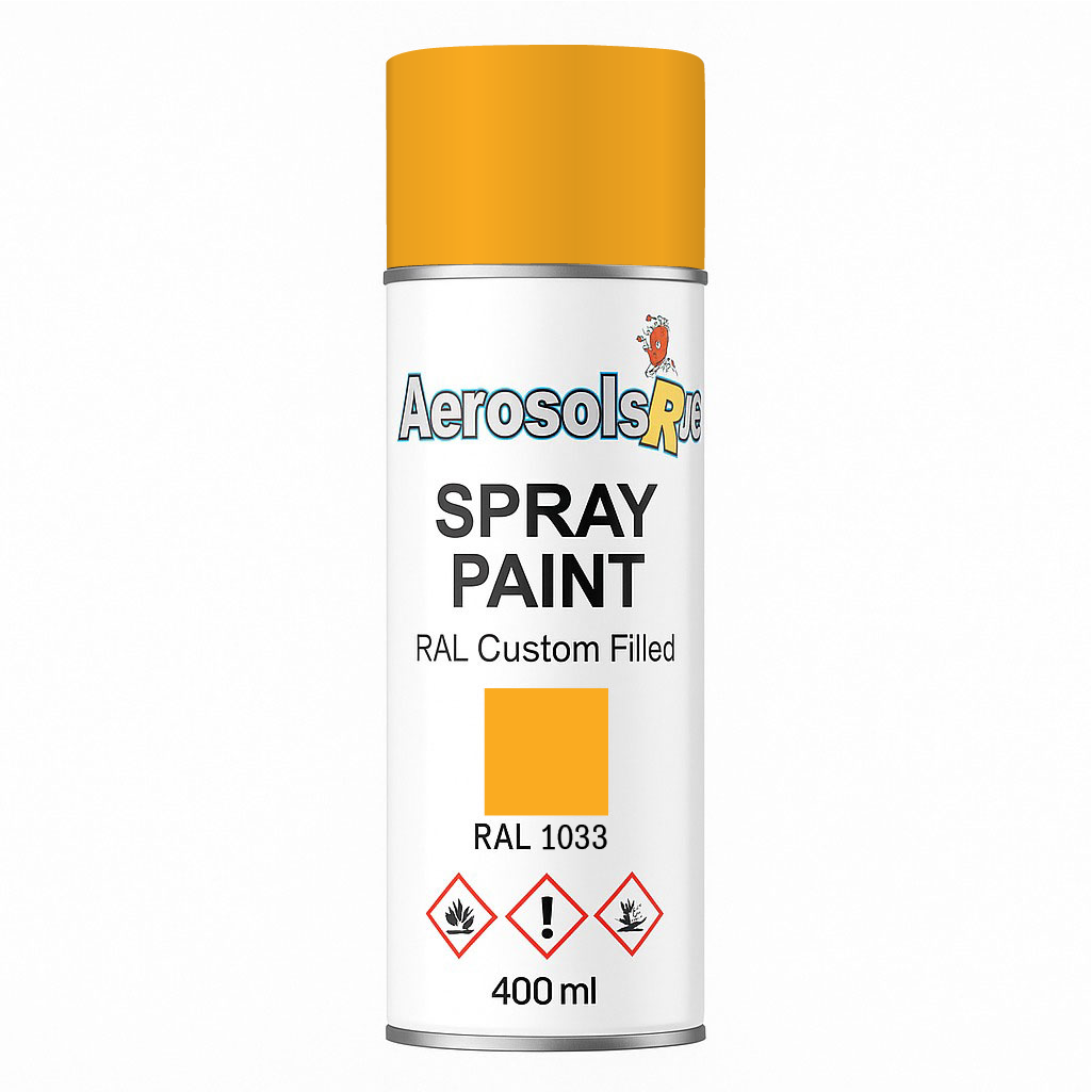 RAL 1033 Dahlia Yellow- 400ml Aerosol Spray Paint Any Finish