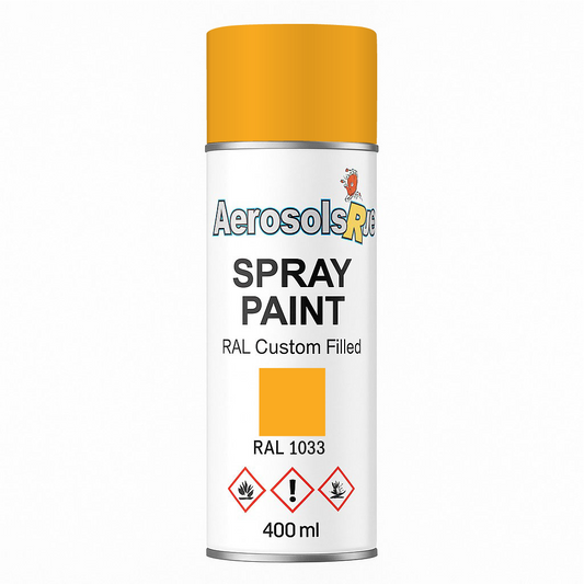 RAL 1033 Dahlia Yellow- 400ml Aerosol Spray Paint Any Finish