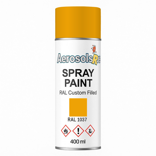 RAL 1037 Sunflower Yellow - 400ml Aerosol Spray Paint Any Finish