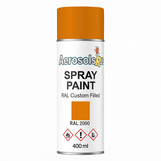 RAL 2000 Yellow Orange - 400ml Aerosol Spray Paint Any Finish
