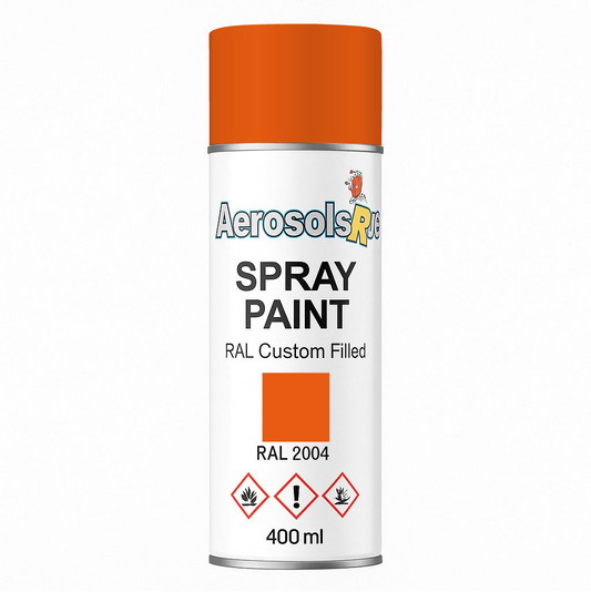 RAL 2004 Pure Orange - 400ml Aerosol Spray Paint Any Finish