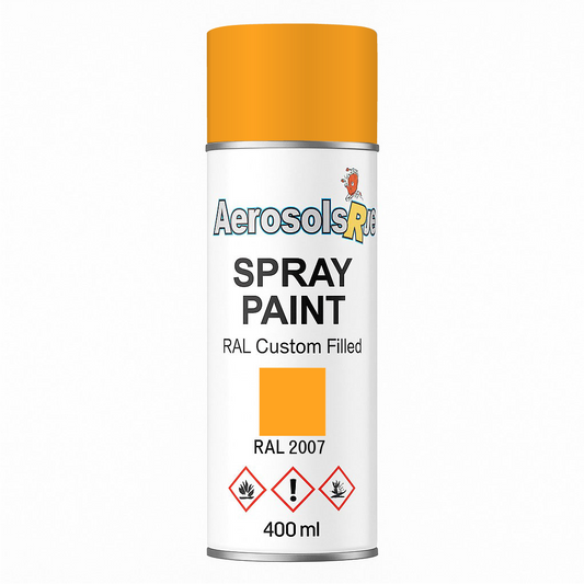 RAL 2007 Luminous Bright Orange - 400ml Aerosol Spray Paint Any Finish