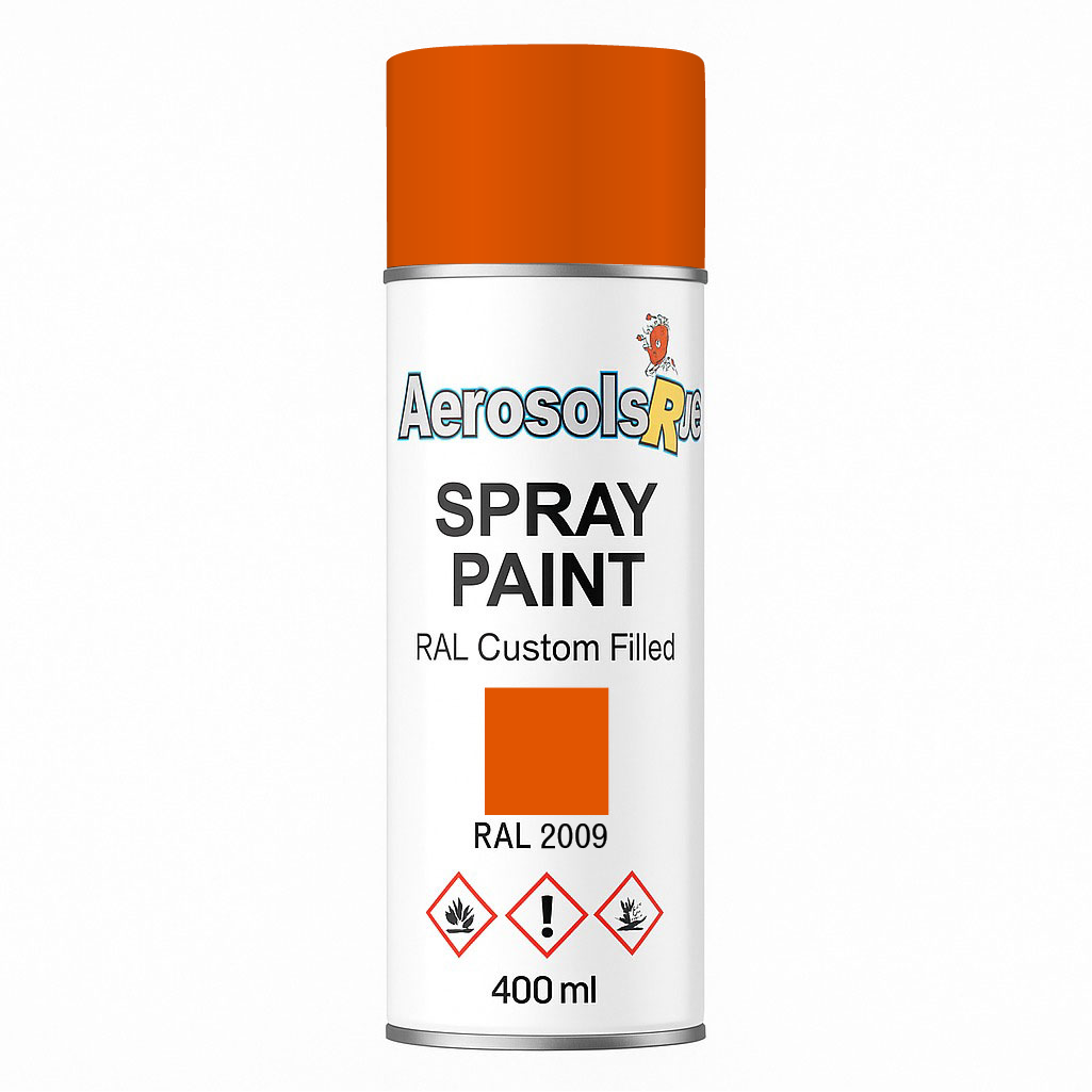 RAL 2009 Traffic Orange - 400ml Aerosol Spray Paint Any Finish