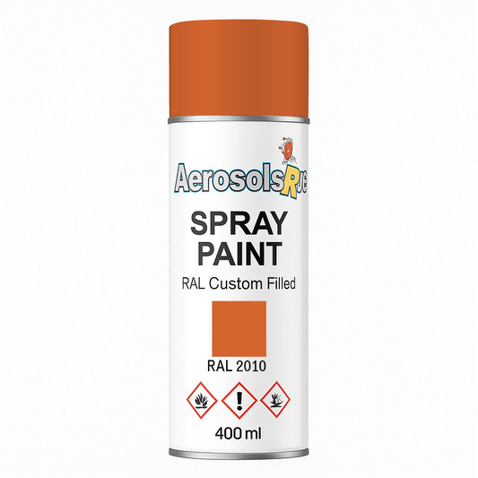 RAL 2010 Signal Orange - 400ml Aerosol Spray Paint Any Finish