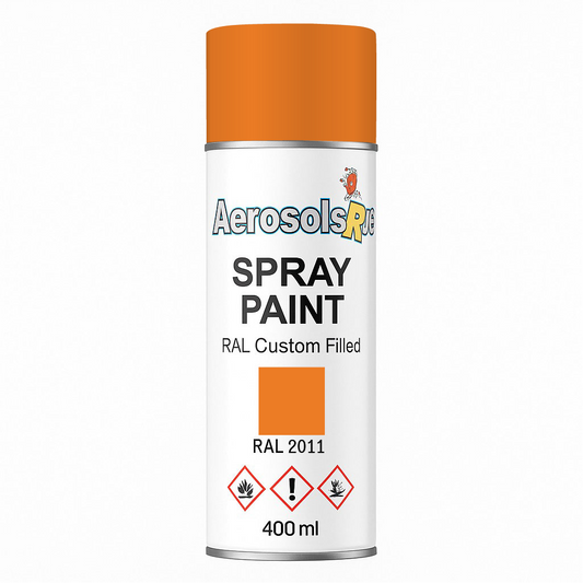 RAL 2011 Deep Orange - 400ml Aerosol Spray Paint Any Finish