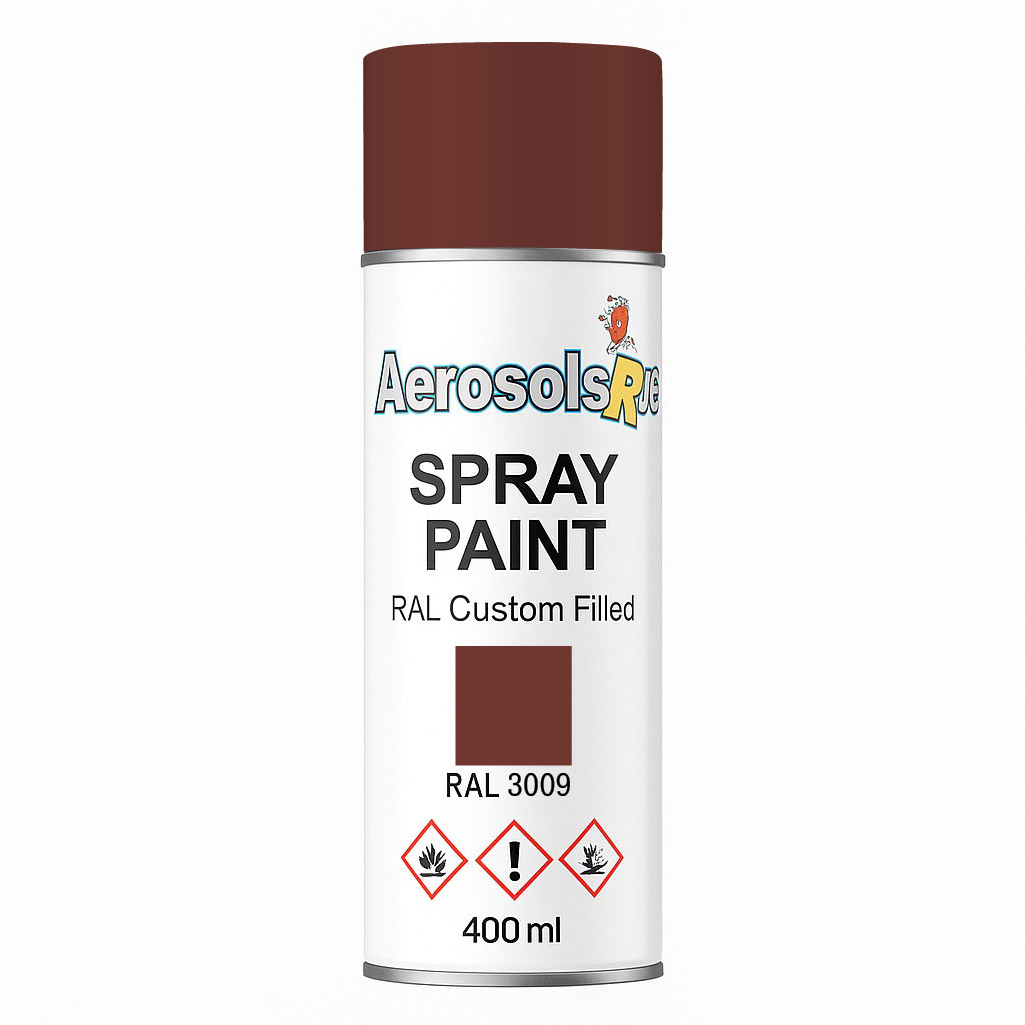 RAL 3009 Oxide Red - 400ml Aerosol Spray Paint Any Finish