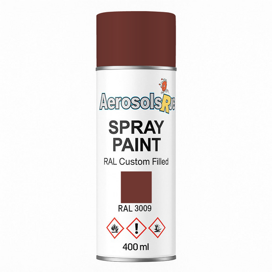 RAL 3009 Oxide Red - 400ml Aerosol Spray Paint Any Finish