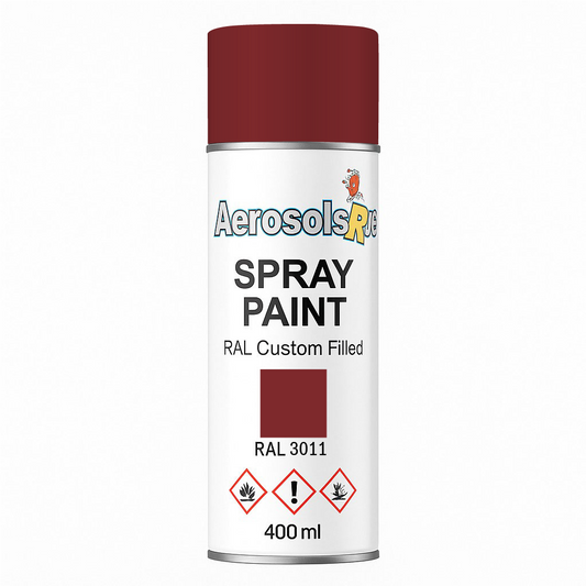 RAL 3011 Brown Red - 400ml Aerosol Spray Paint Any Finish