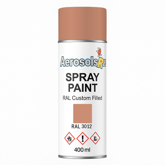 RAL 3012 Beige Red - 400ml Aerosol Spray Paint Any Finish