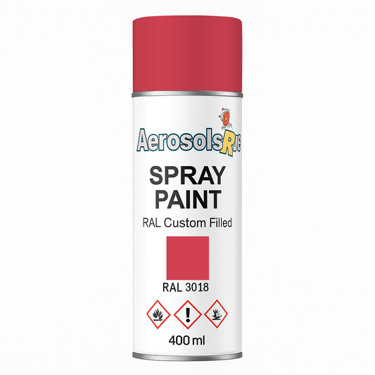 RAL 3018 - 400ml Aerosol Spray Paint Any Finish