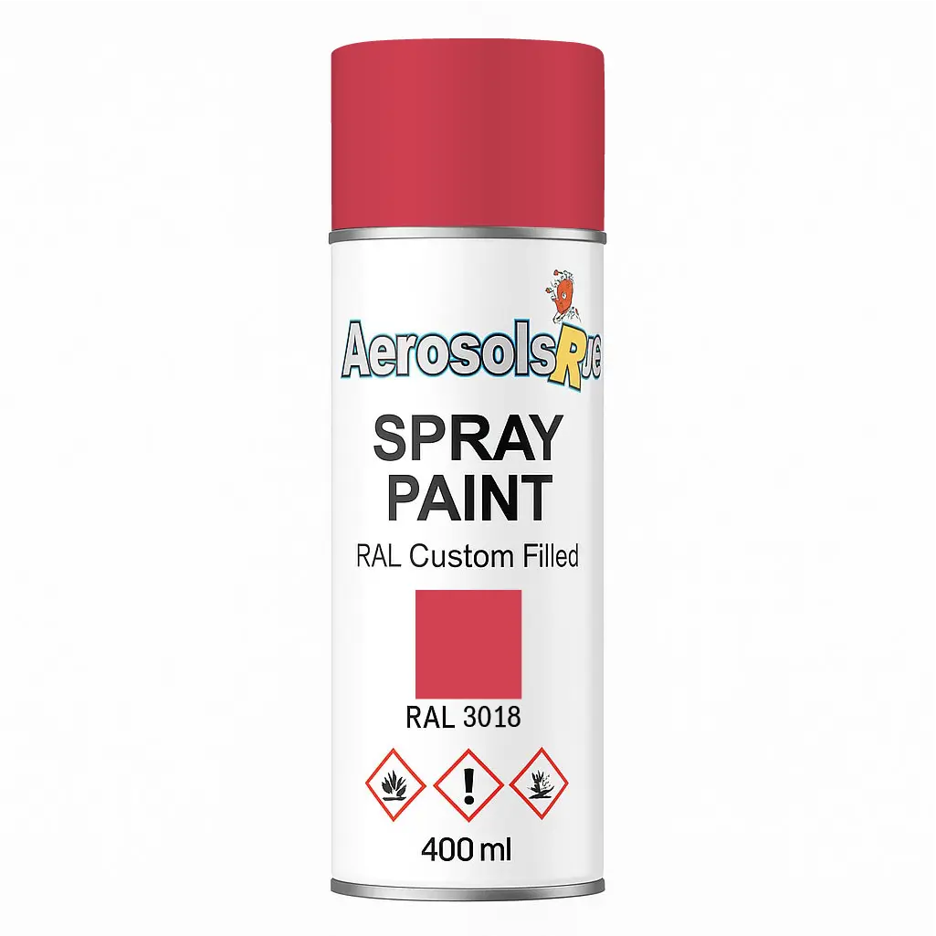 RAL 3018 - 400ml Aerosol Spray Paint Any Finish Aerosols R us