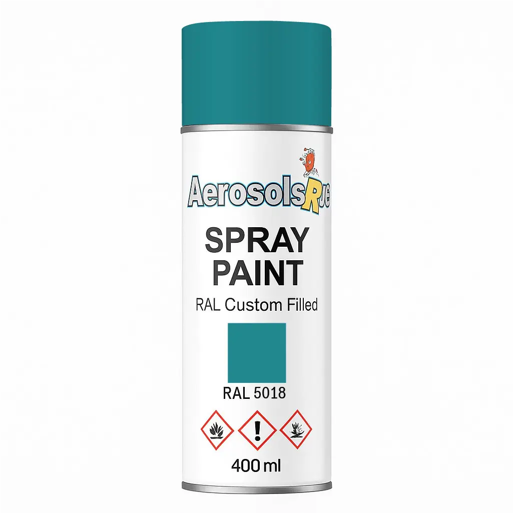 RAL 5018 - 400ml Aerosol Spray Paint Any Finish Aerosols R us