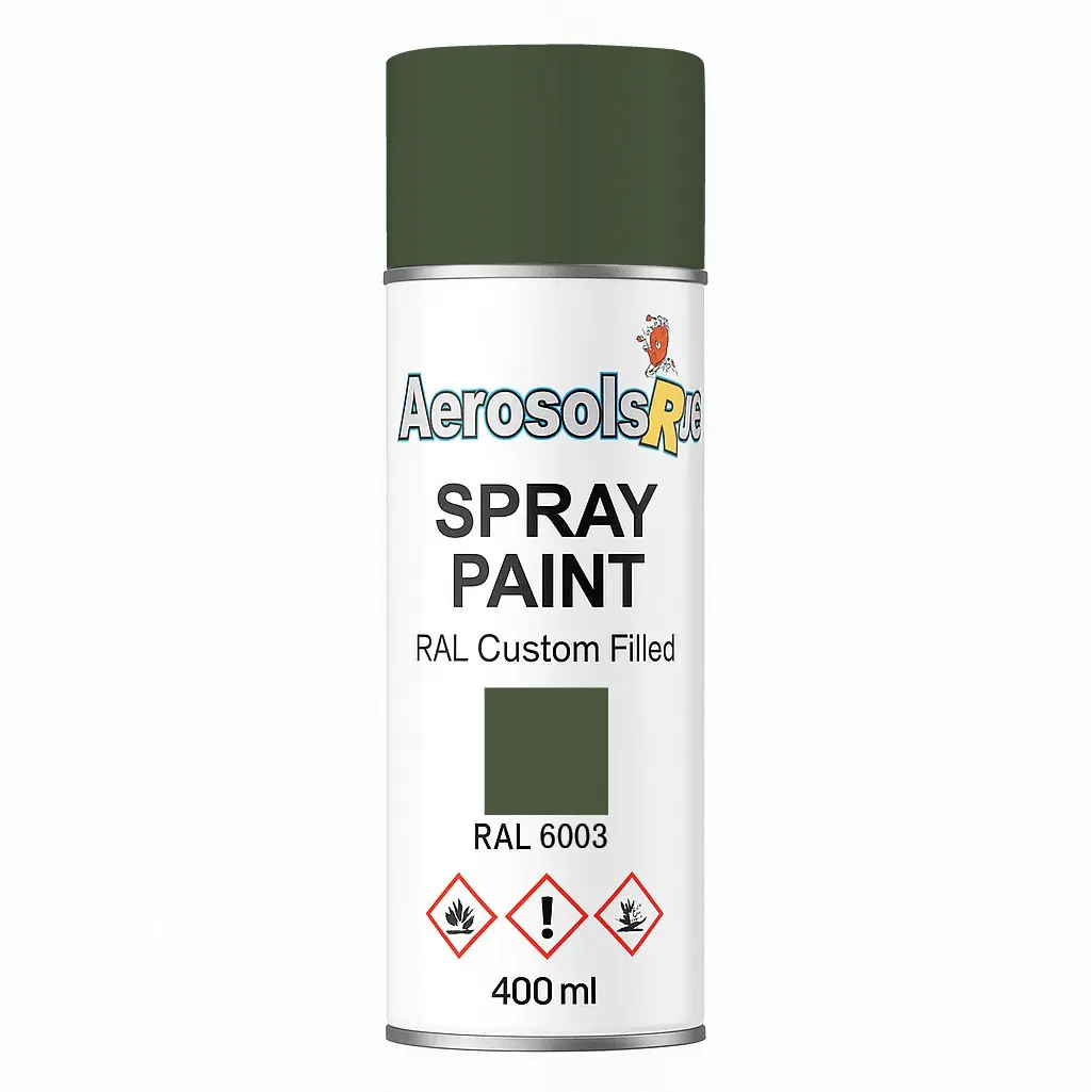RAL 6003 - 400ml Aerosol Spray Paint Any Finish Aerosols R us