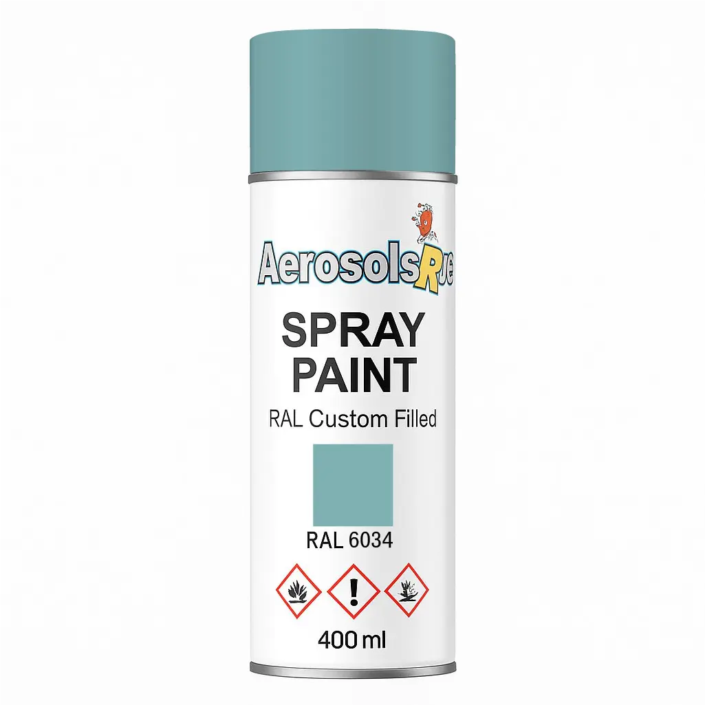 RAL 6034- 400ml Aerosol Spray Paint Any Finish Aerosols R us