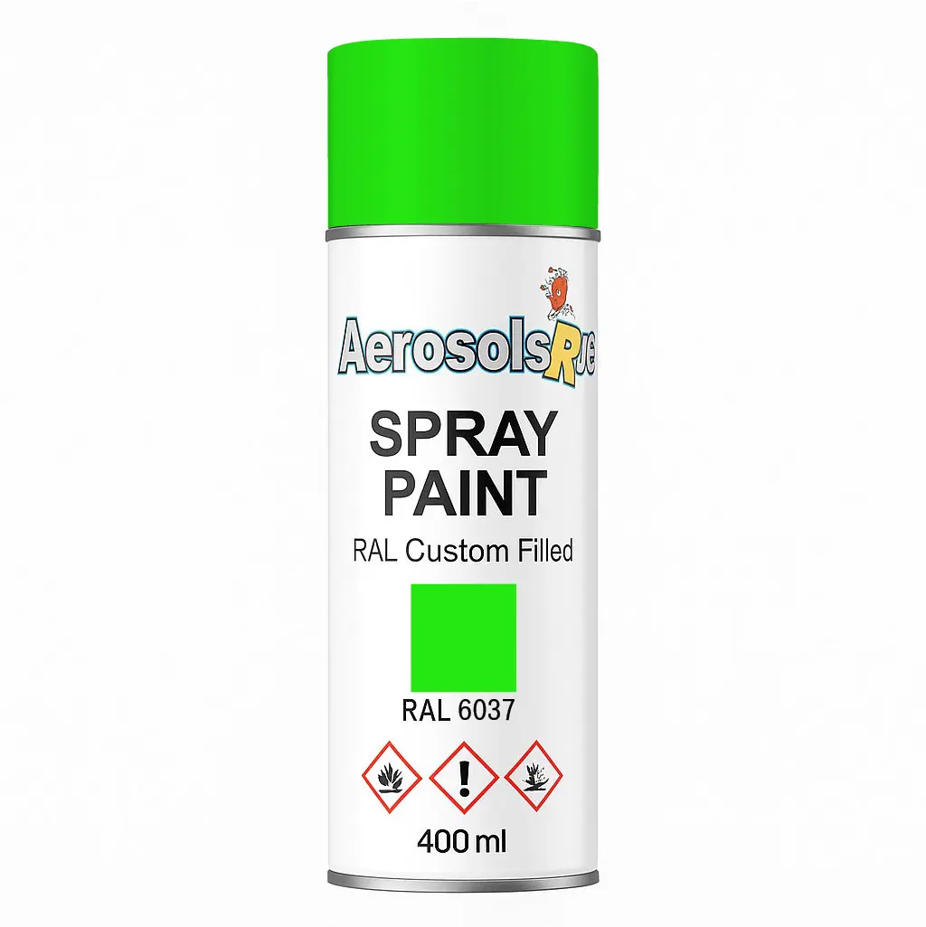 RAL 6037- 400ml Aerosol Spray Paint Any Finish Aerosols R us