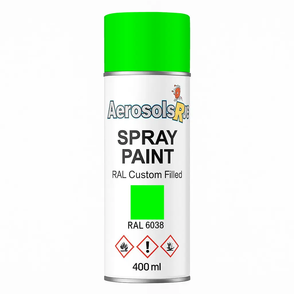 RAL 6038- 400ml Aerosol Spray Paint Any Finish Aerosols R us