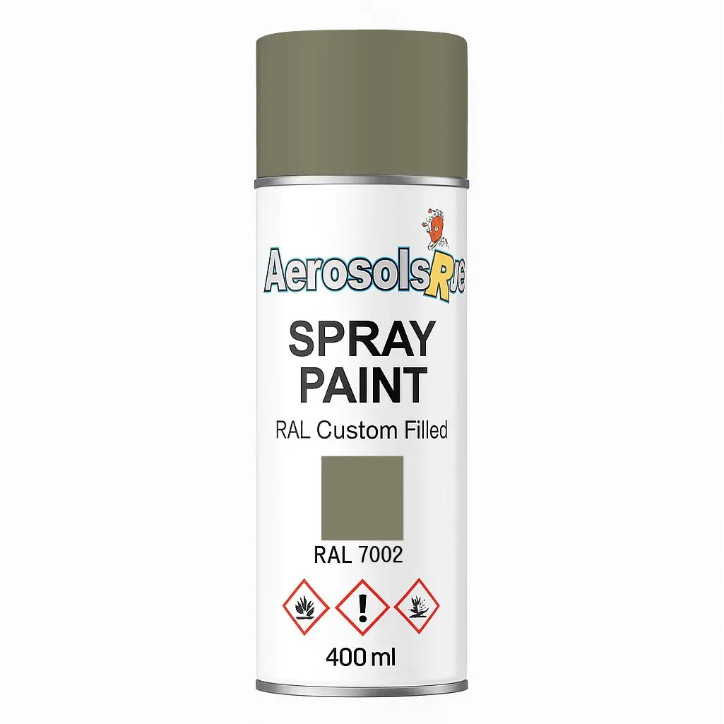RAL 7002- 400ml Aerosol Spray Paint Any Finish Aerosols R us
