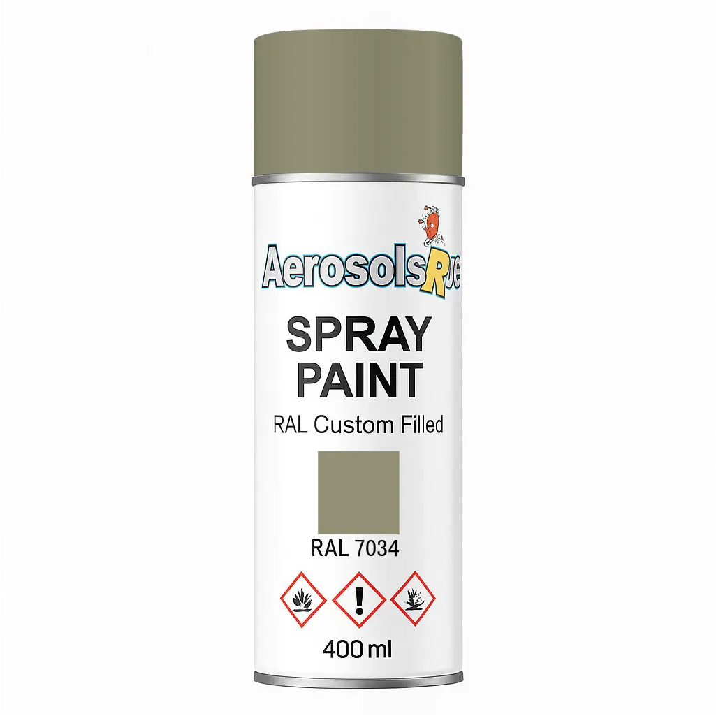 RAL 7034- 400ml Aerosol Spray Paint Any Finish Aerosols R us