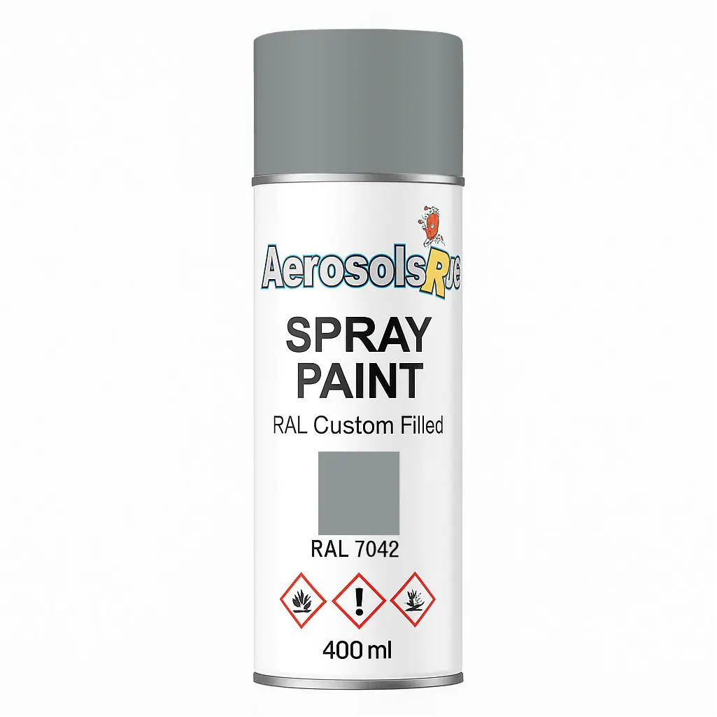 RAL 7042- 400ml Aerosol Spray Paint Any Finish Aerosols R us