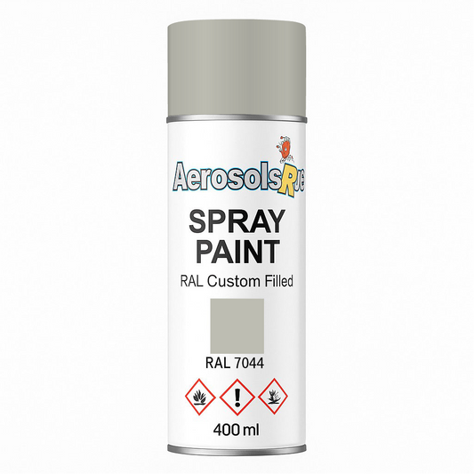 RAL 7044 Silk Grey - 400ml Aerosol Spray Paint Any Finish